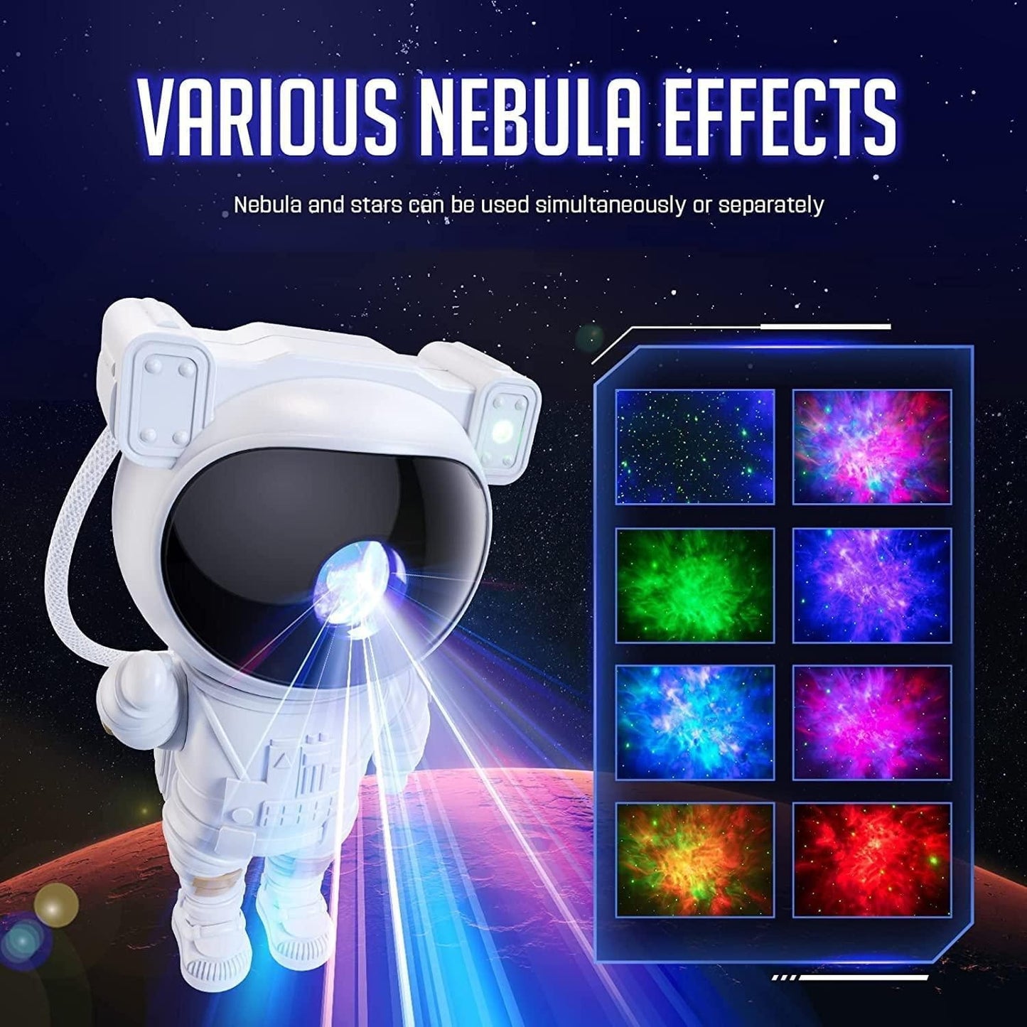 Astronaut Galaxy Projector - 360 Degree Rotation