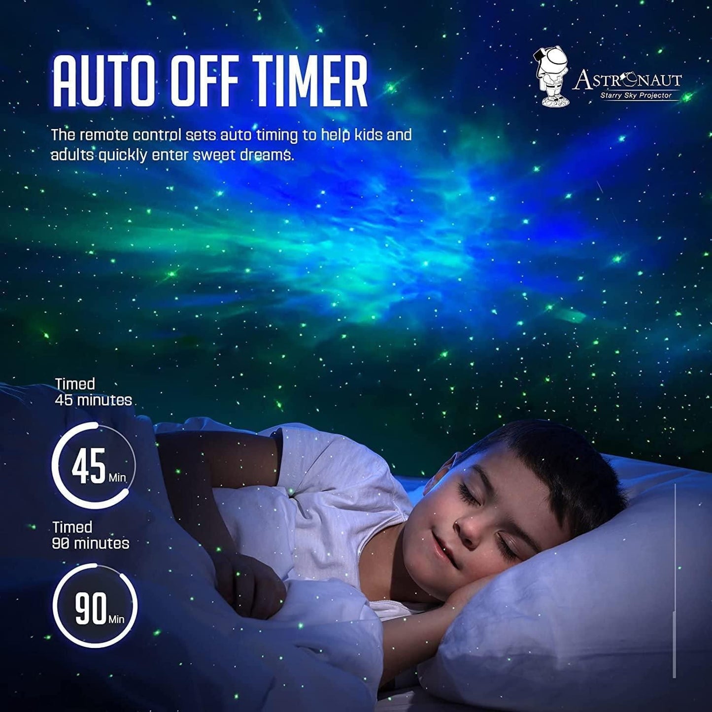 Astronaut Galaxy Projector - 360 Degree Rotation